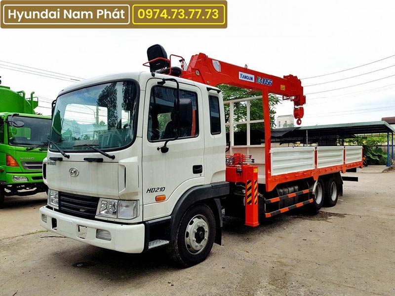 Xe Tải Hyundai HD210 3 Chân Gắn Cẩu Kanglim 5 Tấn KS1056